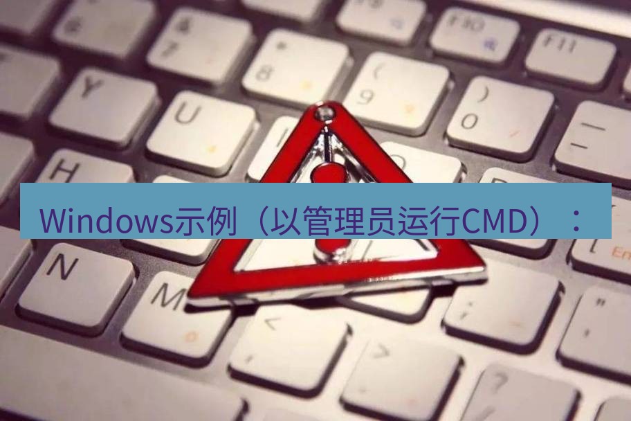 快连VPN Windows示例（以管理员运行CMD）：